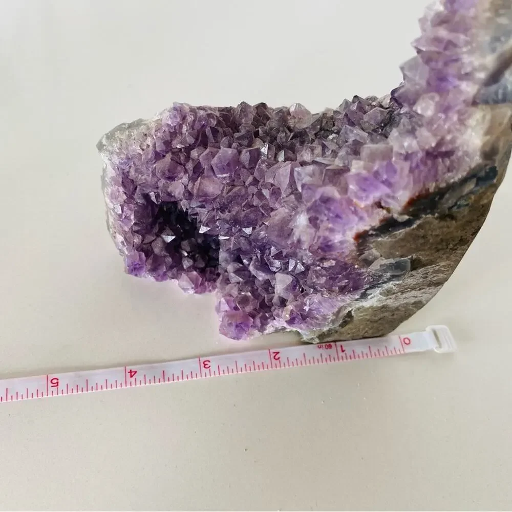Purple Rough Raw Crystal 4” Amethyst Stone Accent Decor Zen Gemstone Yoga